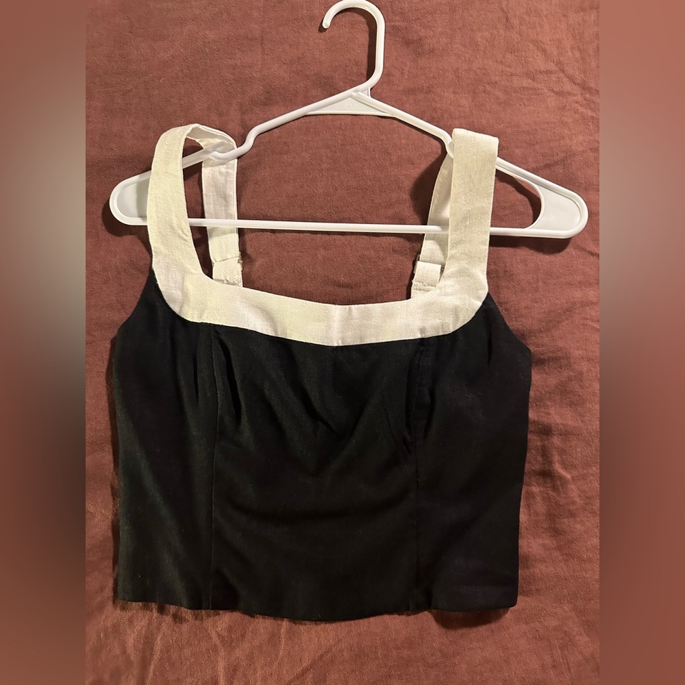 Abercrombie & Fitch Linen Crop Top